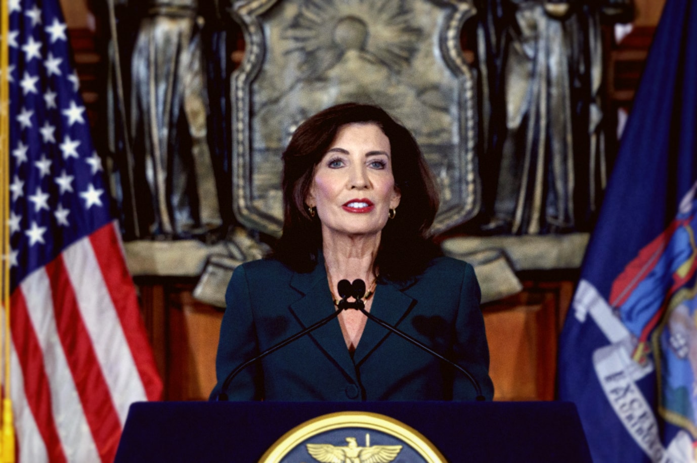 Hochul Pits Delay of Climate Legislation on Activists