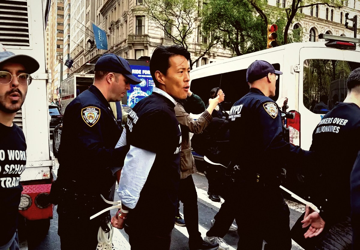 Congressional Candidate Chuck Park Arrested at Wall Street May Day Protest